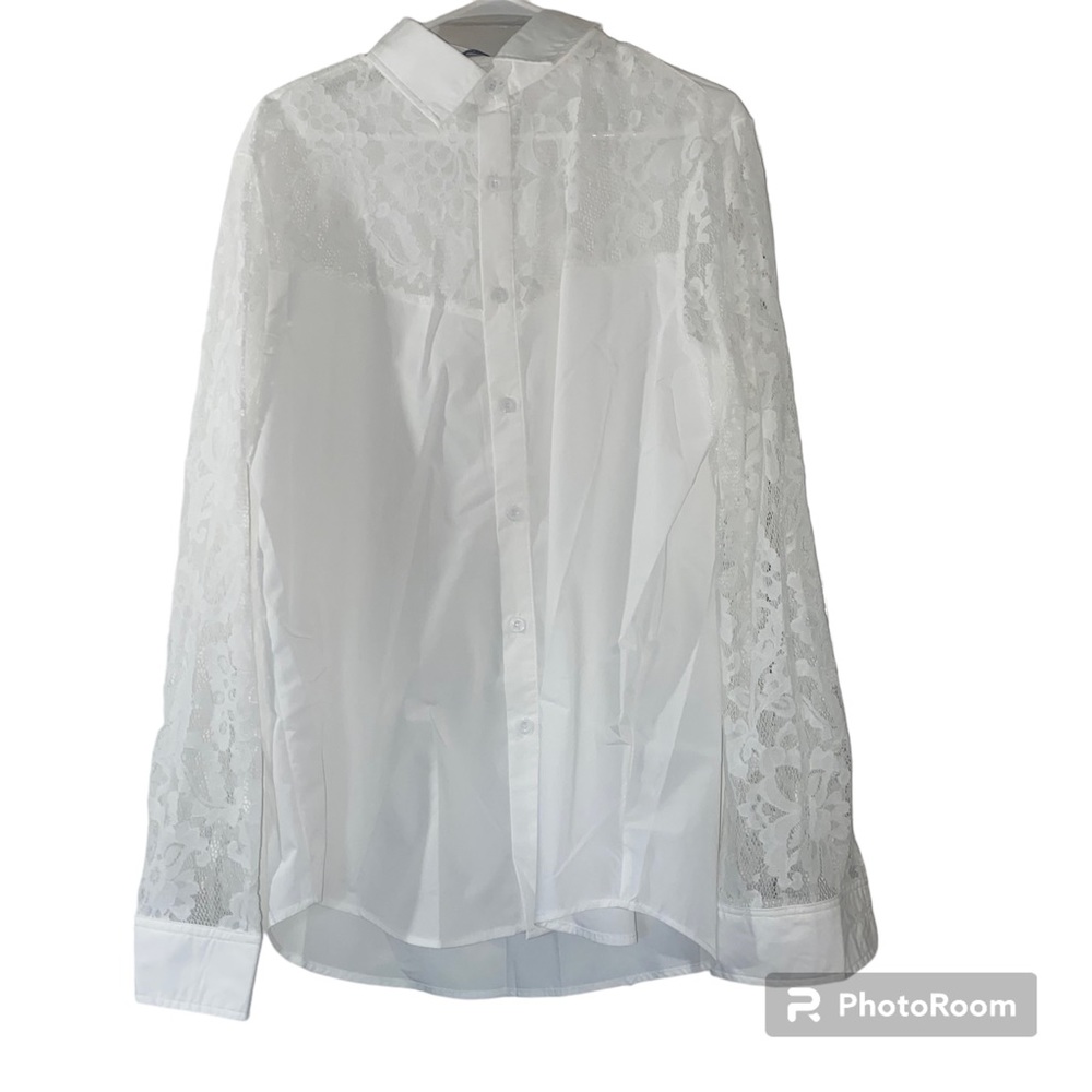 Vintage white button up dress shirt